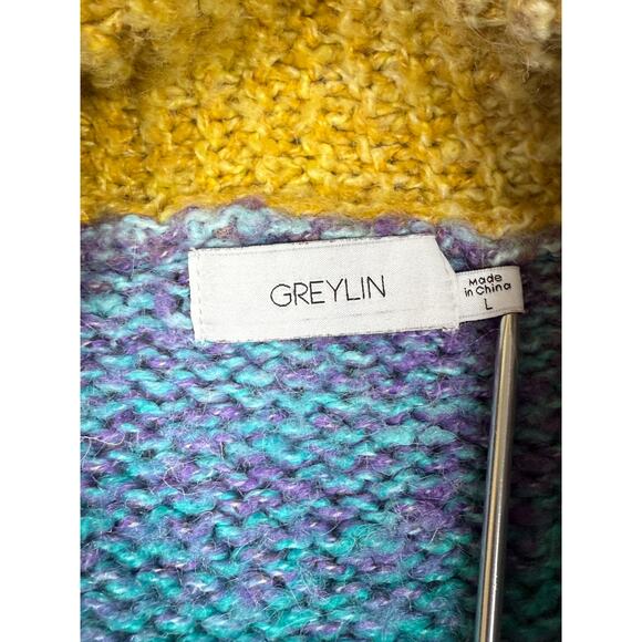 Anthropologie Greylin Womens Size L Natalia Fringed Cardigan Sweater - Picture 3 of 16